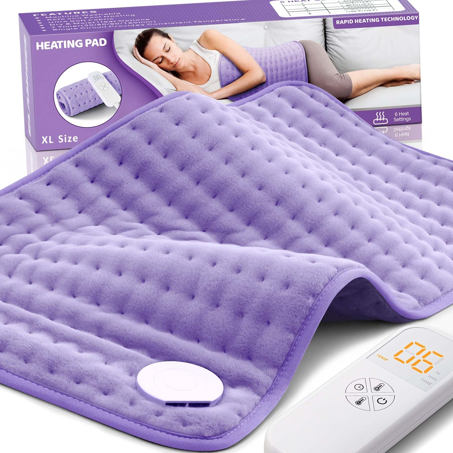 Heating Pad for Cramps Relief - Neck, Shoulder, Muscle Pain.